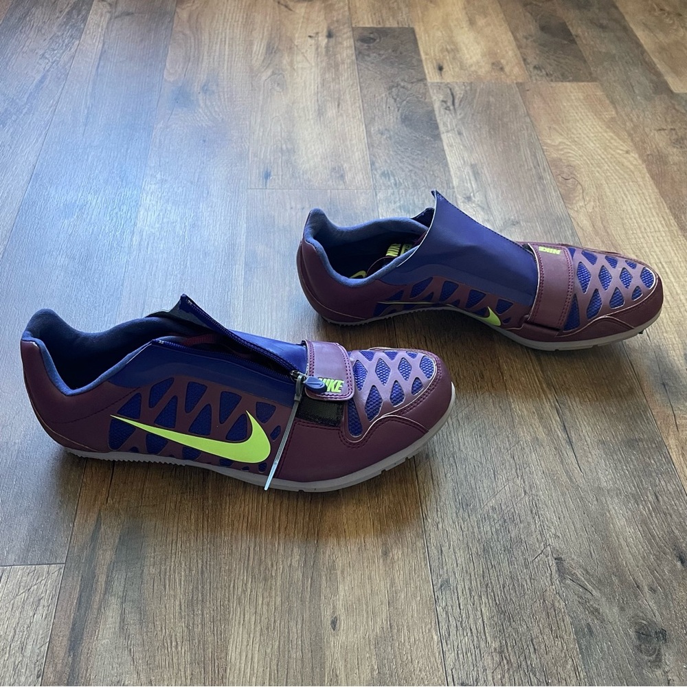 Nike Zoom Long Jump 4 Track Shoes with Spikes Purple Mens 9.5